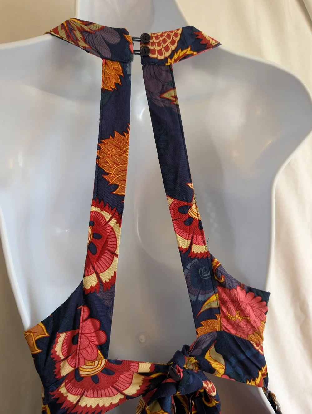 Jaase Endless Summer Maxi Dress Navy Blue Halter Open Back Sz M Summer Vacation - Picture 7 of 10